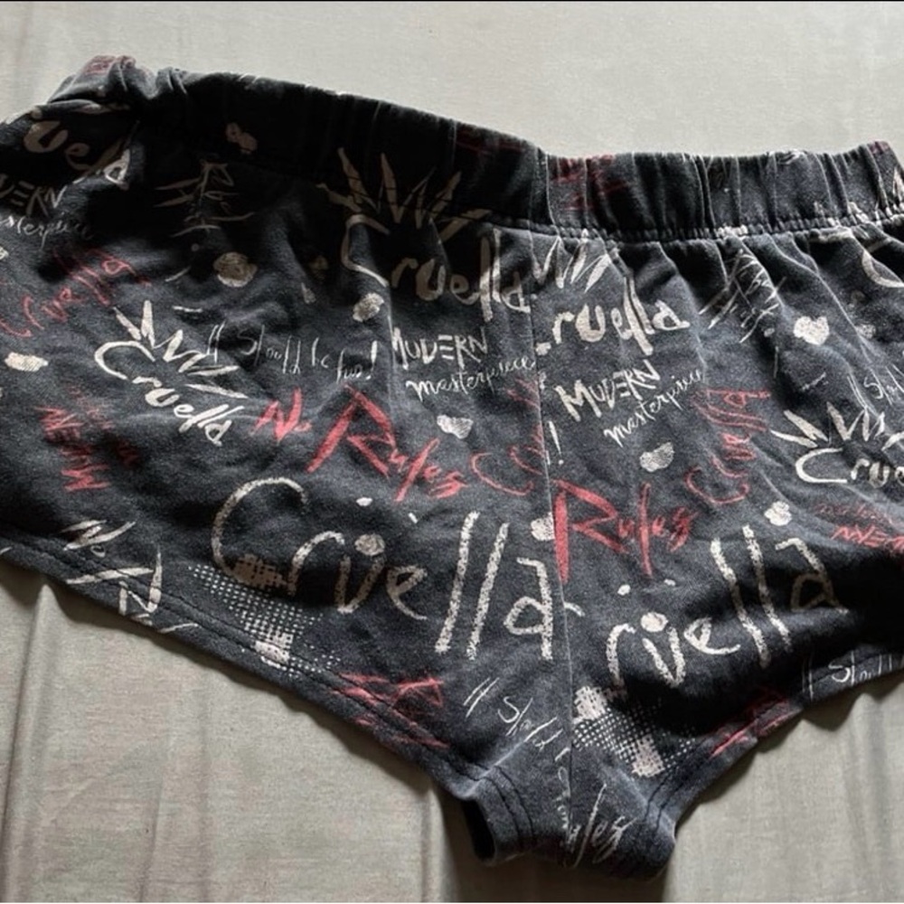 Disney Black and Red Cruella Sleep Shorts